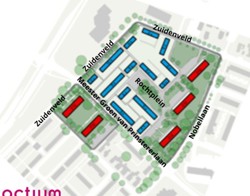 plattegrond Luchiesland Noord in Assen