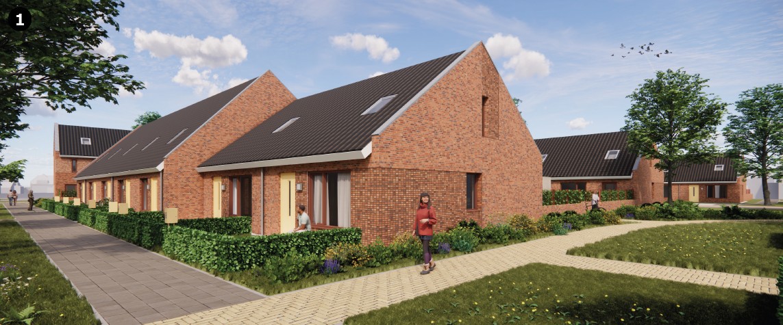 Impressie van de nieuwe woningen